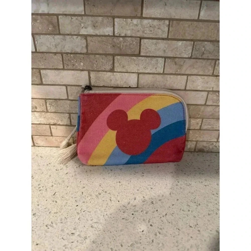 DISNEY X JUNK FOOD MICKEY & MINNIE MOUSE TRAVEL‎ COSMETICS BAG COIN PURSE #115